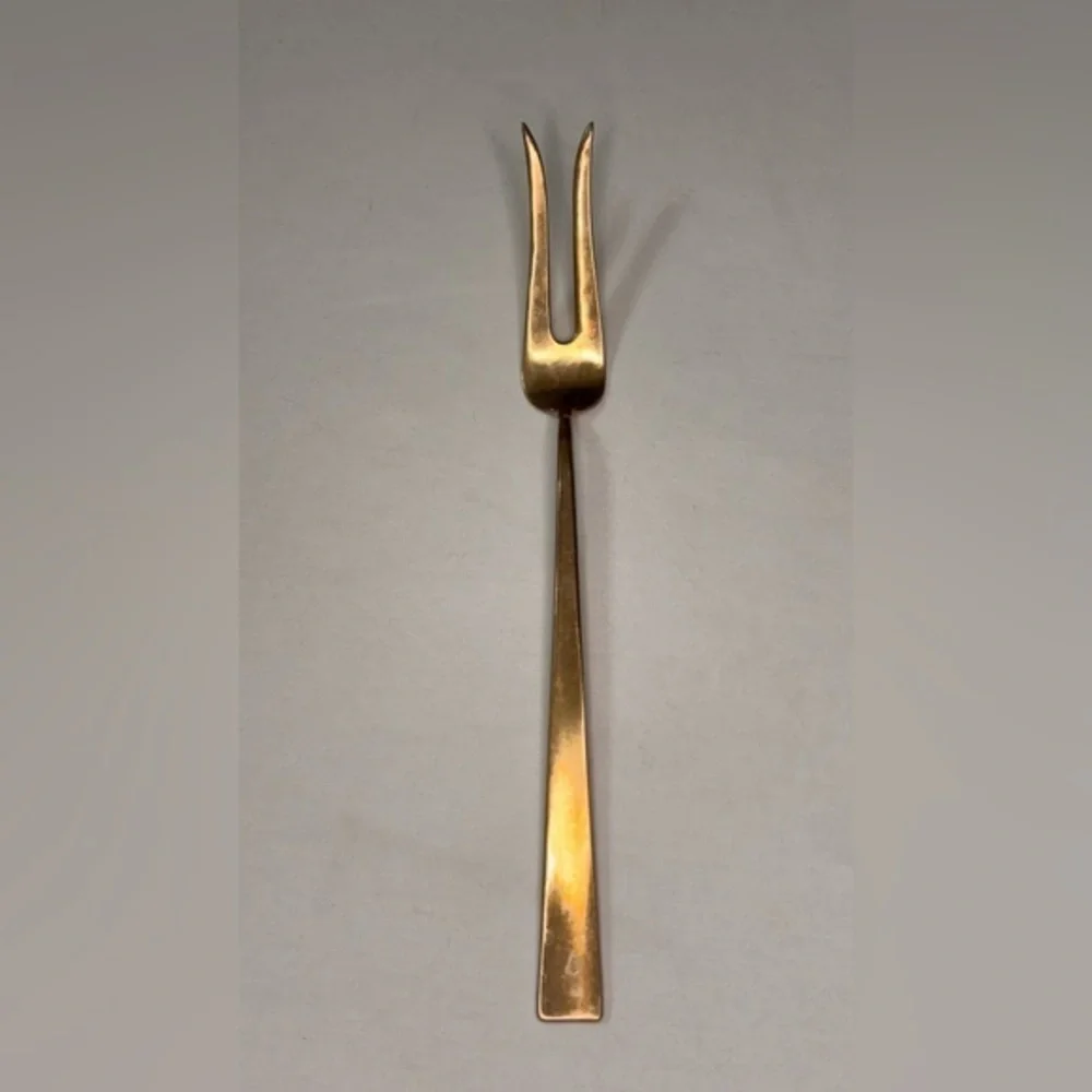 Vintage MCM Gold Serving Fork